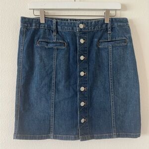 Tommy Hilfiger Denim Button-Front Skirt